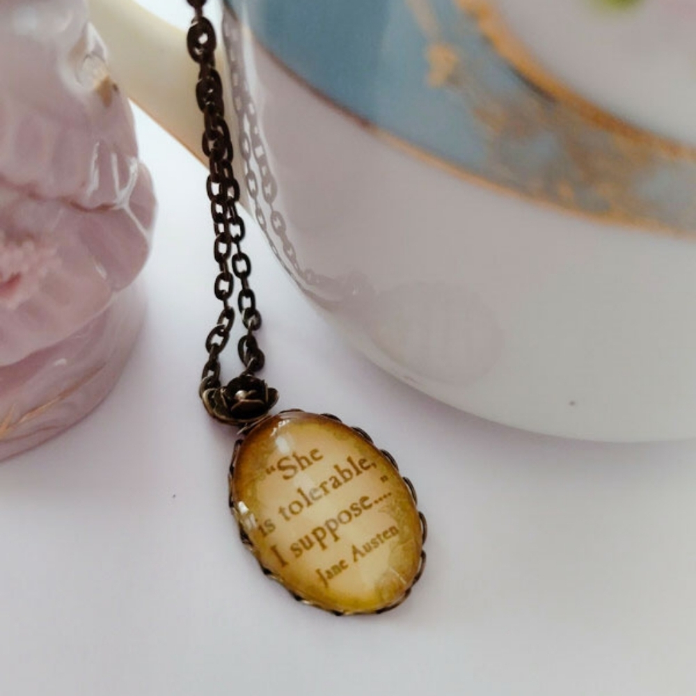 Jane Austen Quote Pendant Book Lover